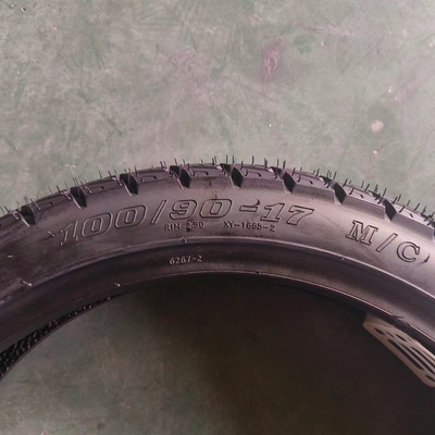 100/90-17 17 pulgadas neumático de motocicleta sin tubo con contenido de caucho y 6pr/8pr Ply Rating
