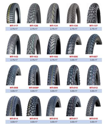 Pneumático sin tubos de motocicleta de 17 pulgadas duradero para conducción estable y suave