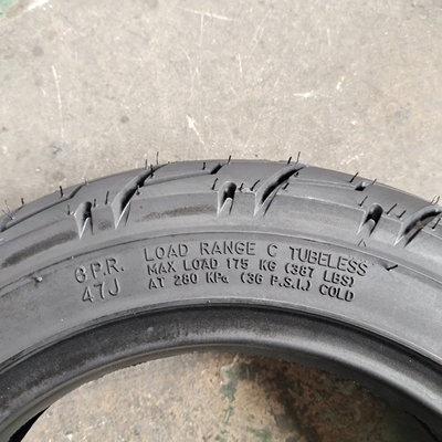 Pneumático de motocicleta sin tubo 3.50-10 3.00-10 con materia prima natural de caucho acero nylon