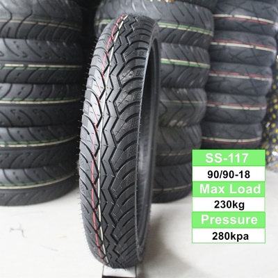 Pneumático de motocicleta 90/90/18 Venta sin tubos por Real con 6PR/8PR Ply Rate y 3.8kg de peso