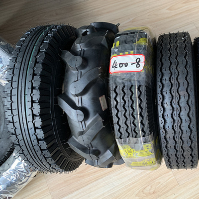 Diseño de neumáticos de tubo neumático radial de motocicleta patrón MRF 4.00-8 para tres ruedas