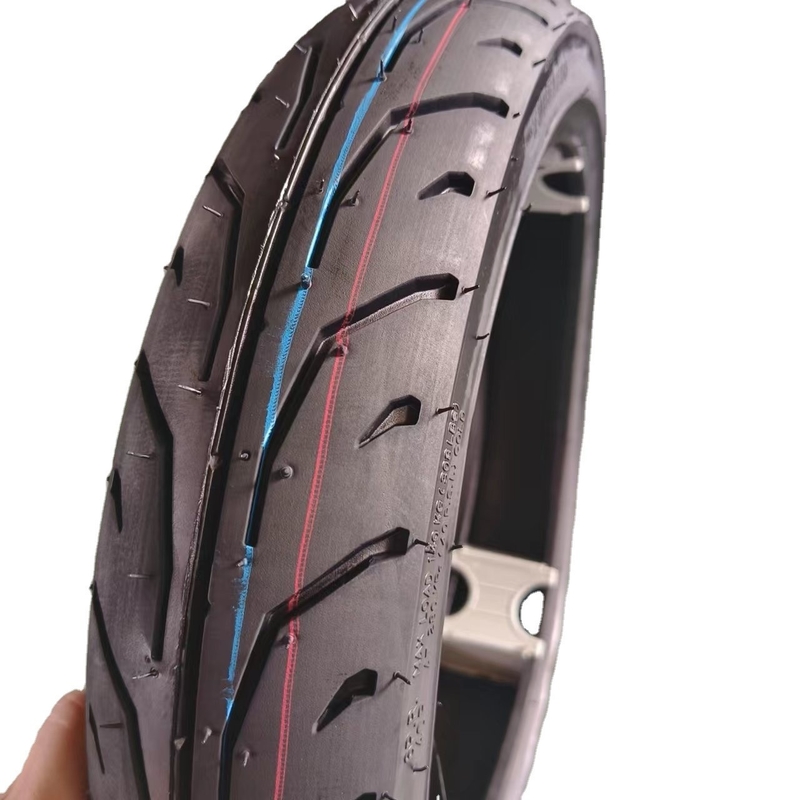 80/90-14 neumático de moto sin tubo con certificado y caucho natural de color negro