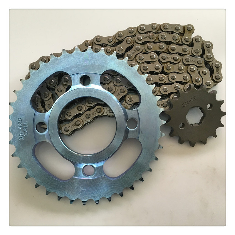 Partes del cuerpo de la motocicleta OEM Cadena del calzado del freno y rodamiento del cuello delantero
