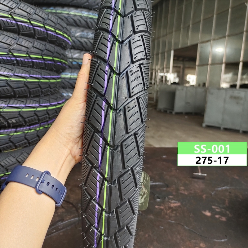Pneus sin tubo para motocicletas 17/2.75 2.75-17 275 17 Contenido de caucho 35%-45% Pneus de patrón